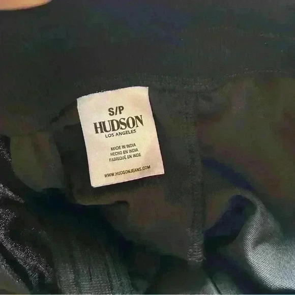 HUDSON Los Angeles Black Velvet Gold Striped Joggers Size small - Picture 8 of 10